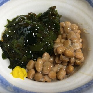 納豆とおくら海藻和え